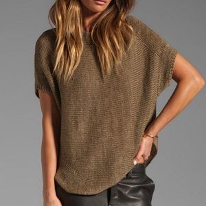 100% Linen Vince Tan Boatneck Sweater